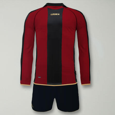 Homme Football Maillot à Manches Longues Berlin Amarante-Noir 2/2