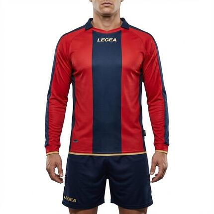 Herren Fußball Langarmtrikot Berlin Amaranth-Schwarz