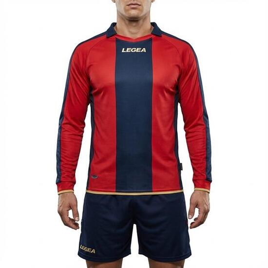 Herren Fußball Langarmtrikot Berlin Amaranth-Schwarz