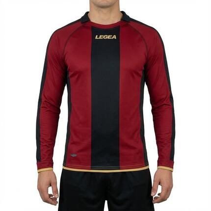 Herren Fußball Langarmtrikot Berlin Amaranth-Schwarz