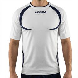 T-shirt homme running respirant blanc-grenat