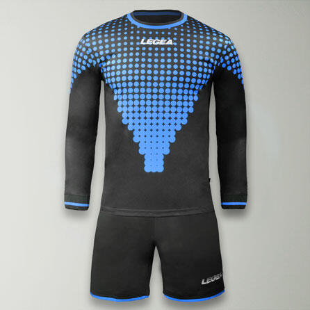 Jungen Fußball Torwart Kit Allianz 100% Polyester Schwarz-Hellblau 2/4