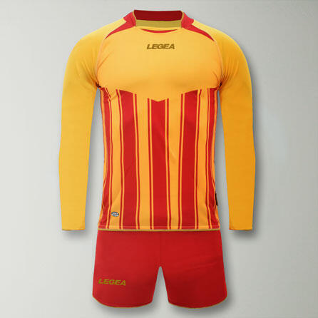 Herren Running Trainingsshirt Manchester ML Langarm Gelb-Rot 2/3
