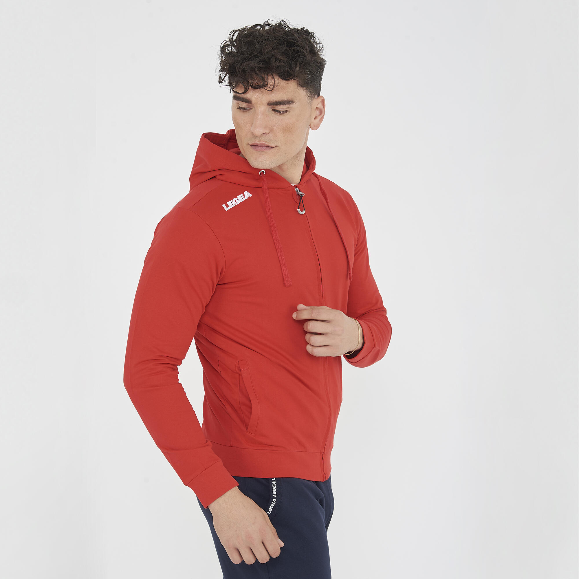 Sweat Femme Entraînement Zip Mi-Slim Fit Rouge 3/7