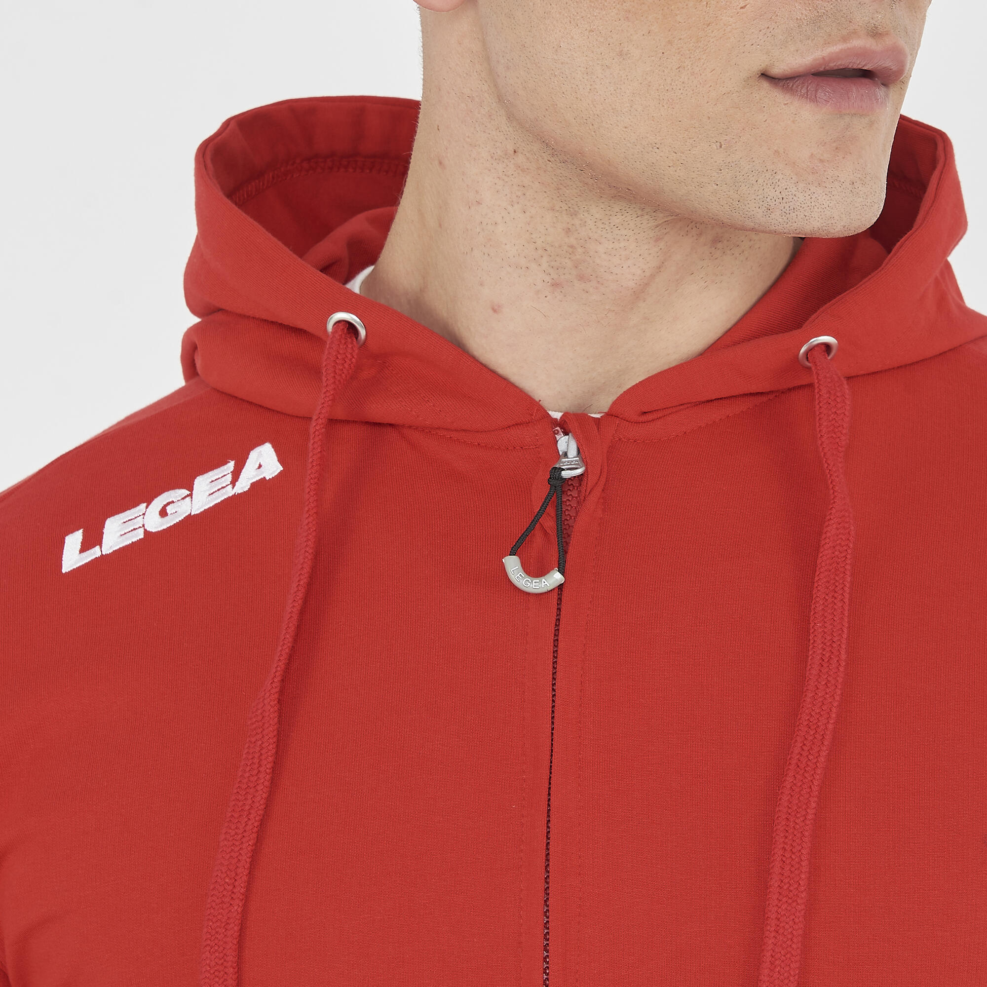 Sweat Femme Entraînement Zip Mi-Slim Fit Rouge 4/7