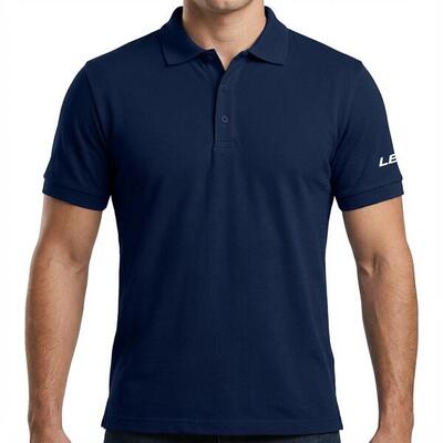 Polo da tempo libero in cotone elasticizzato rosso