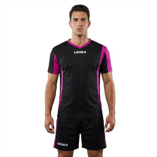 kit calcio da allenamento nero-fuxia