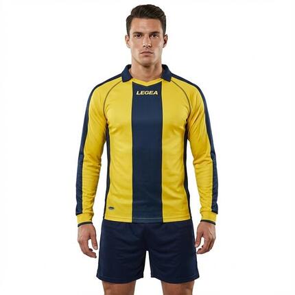 Herren Fußball Langarmtrikot Berlin Amaranth-Schwarz