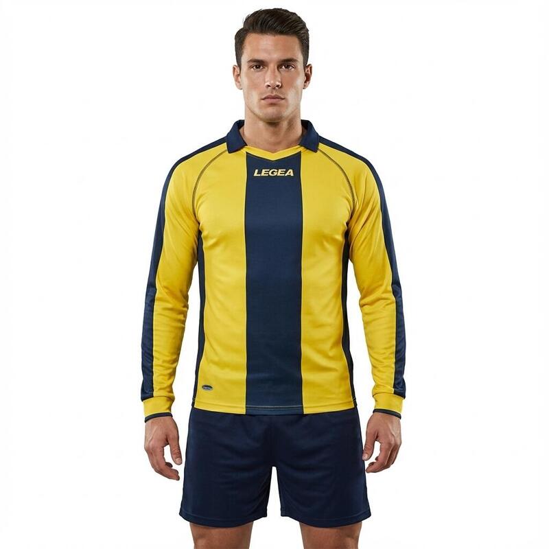 Bărbați Fotbal Tricou Manica Lungă Berlin Galben-Albastru