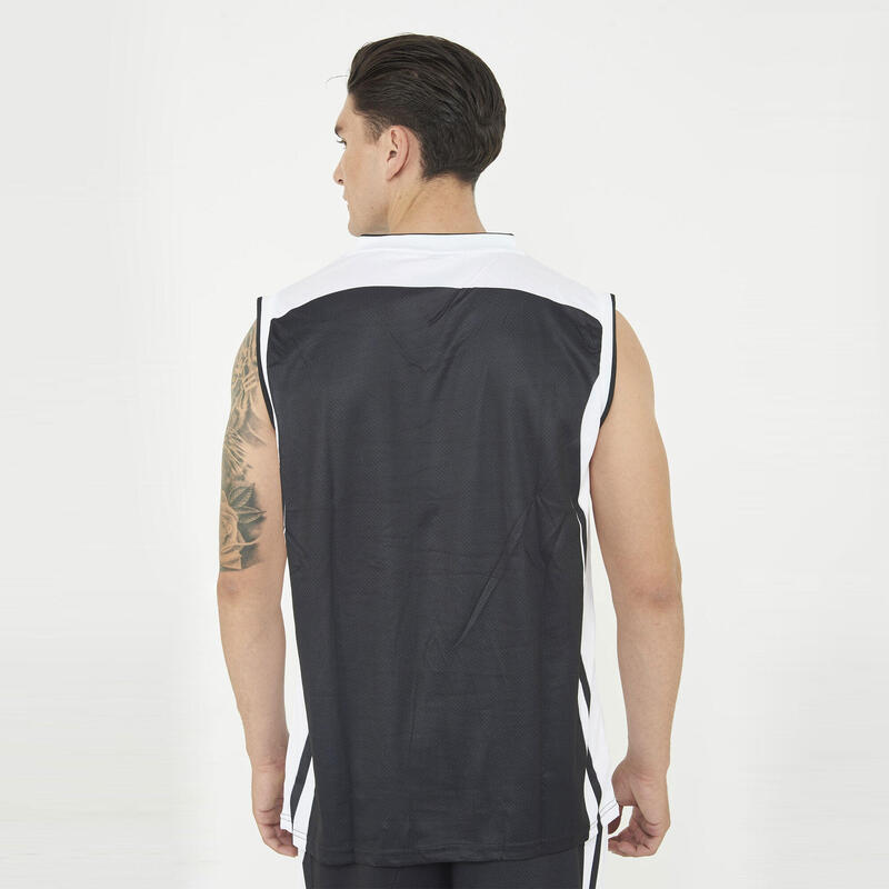 Bărbați Baschet Kit Trening Traspirant Negru Alb