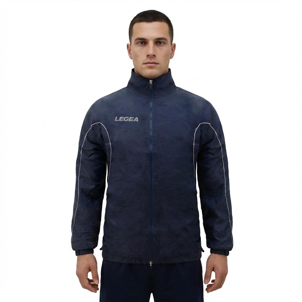 Men's Cycling Rain Jacket Cyclone Blue-Silver