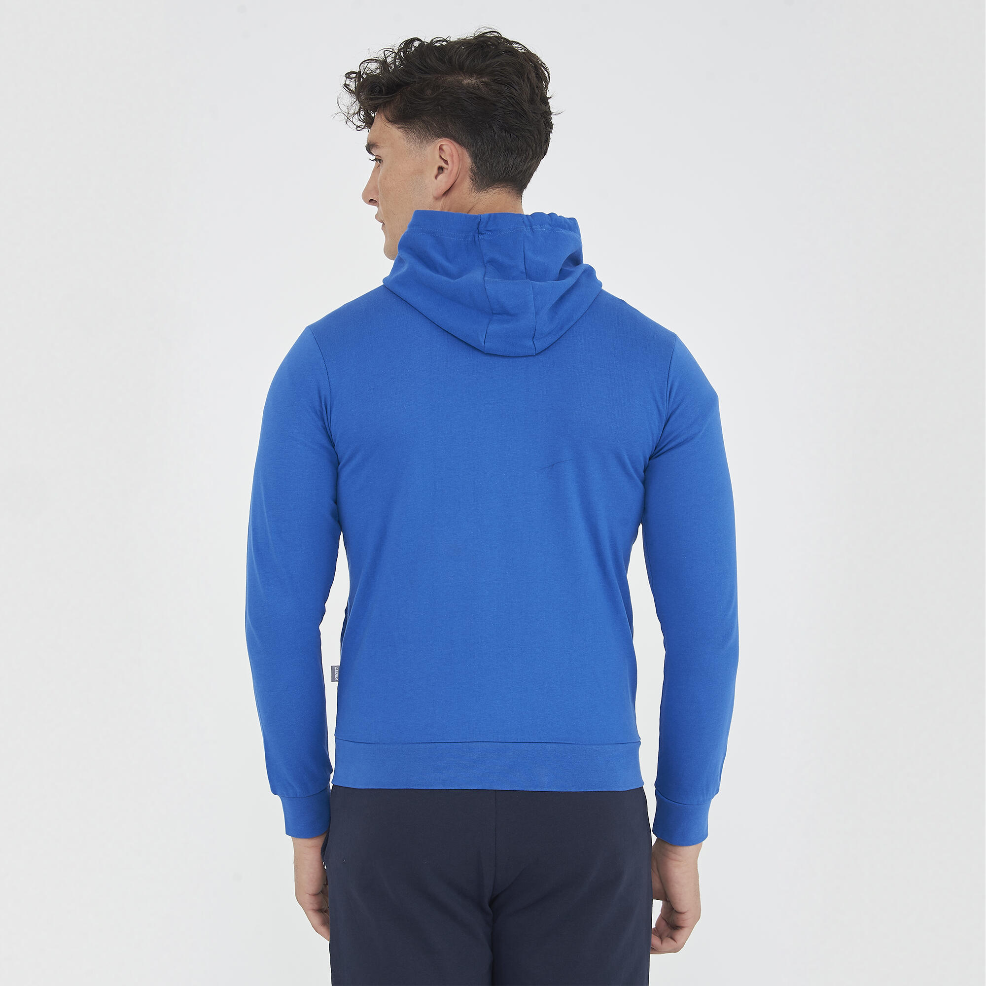 Damen Trainingspullover mit Halbzip Slim Fit Blau 2/7