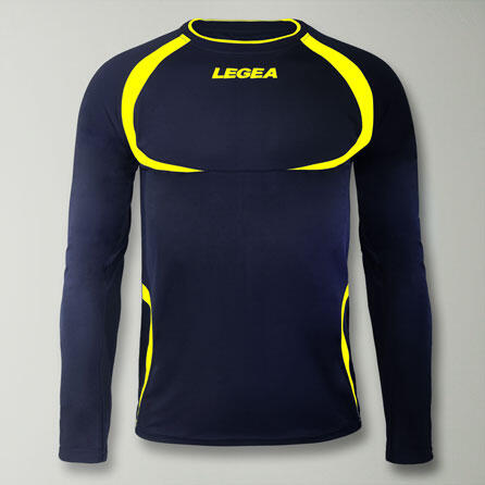 Ademende Taipei ML hardloopshirt blauw-geel 2/4