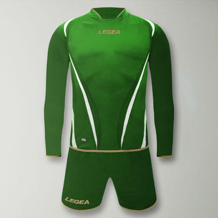 Homme Football Maillot Manches Longues Polyester Vert-Blanc Modèle 2/2