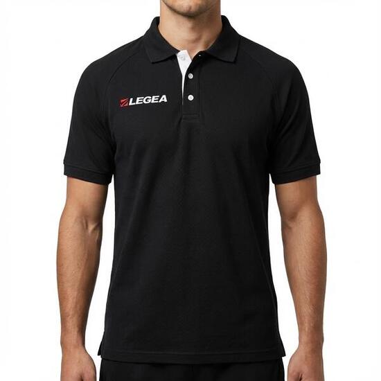 Homme Running Polo Polyester Noir