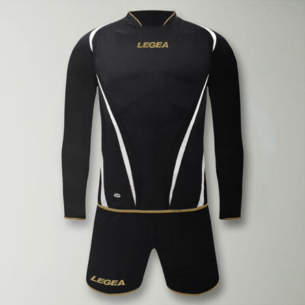 Homme Football Maillot Manches Longues Polyester Noir-Blanc Modèle 2/2