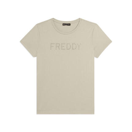 T-shirt à manches courtes avec logo FREDDY en paillettes