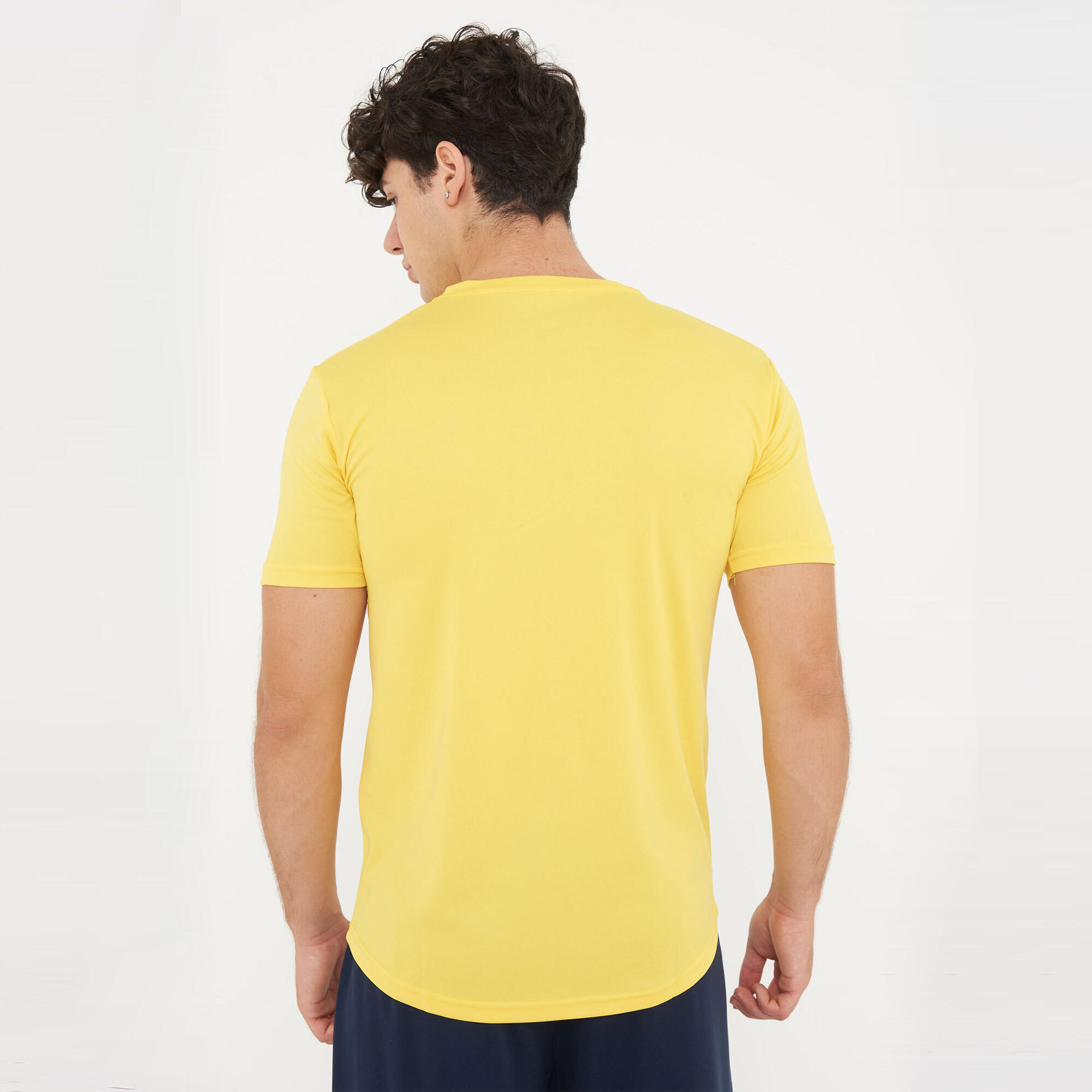 T-shirt de running Pristina MC respirante jaune-bleu 3/7