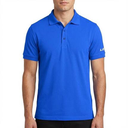 Homme Sport Polo Coton Élastique Bleu