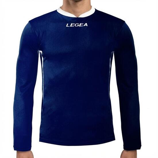 Homme Course T-shirt Dusseldorf ML manches longues bleu-blanc