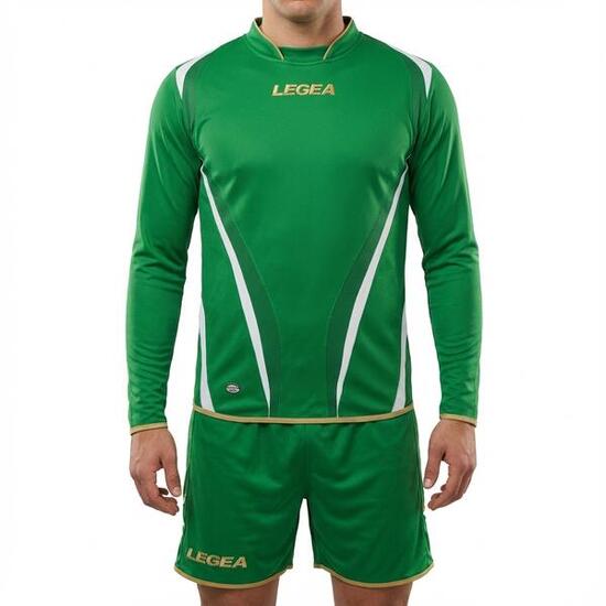 Homme Football Maillot Manches Longues Polyester Vert-Blanc Modèle
