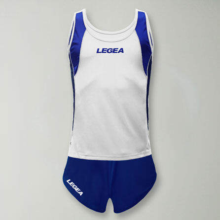 completo da running Kit Marathon bianco-azzurro 2/2