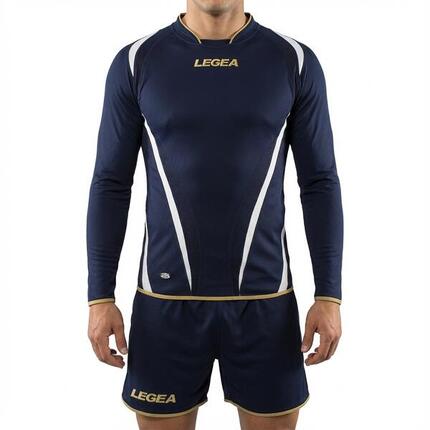 Homme Football Maillot Manches Longues Polyester Bleu-Blanc Modèle