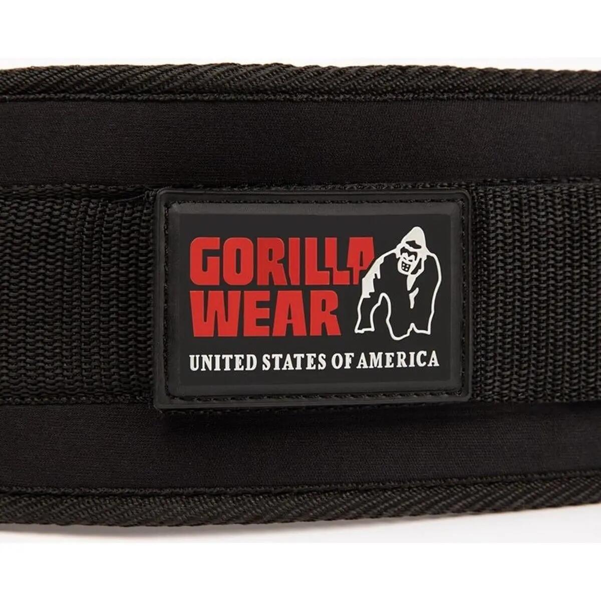 4 Inch Women's Lifting Belt - Zwart/Rood Stitched 3/6