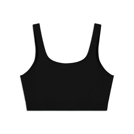 Brassière de sport sans coutures avec bande sous le buste côtelée