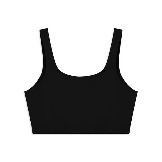 Brassière de sport sans coutures avec bande sous le buste côtelée