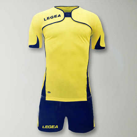 Heren Voetbal Set Setubal MC Shirt en Korte Broek Geel-Blauw 2/2