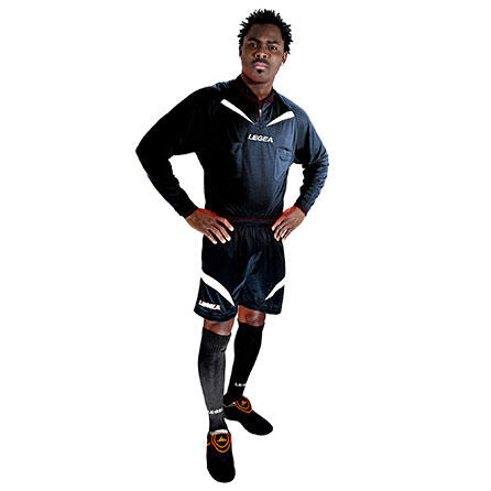 Heren Voetbal Scheidsrechter Shirt Professioneel Zwart-Wit Model 2/2