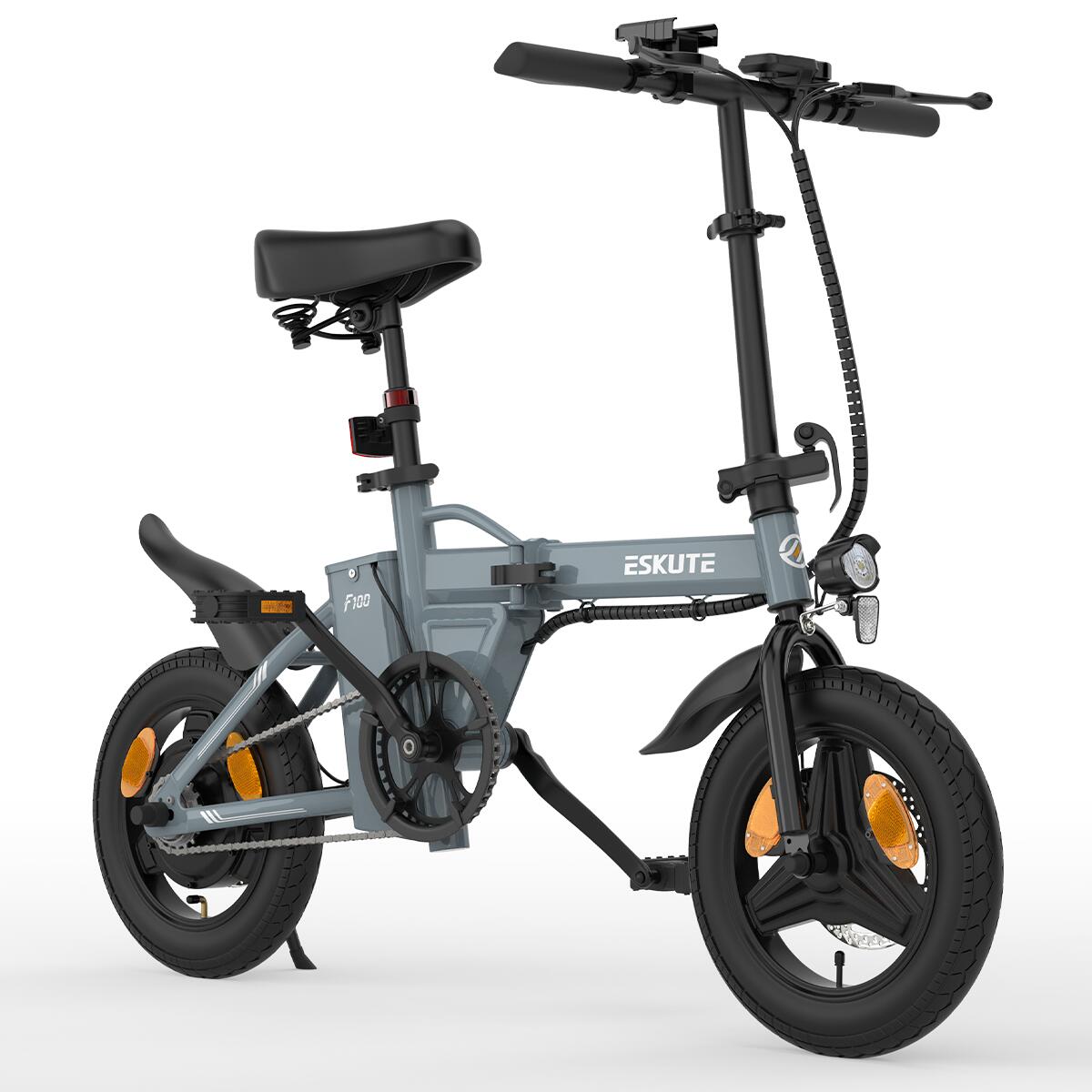 Bicicletta elettrica pieghevole ESKUTE F100 da 14" con batteria da 36V 9Ah 3/7
