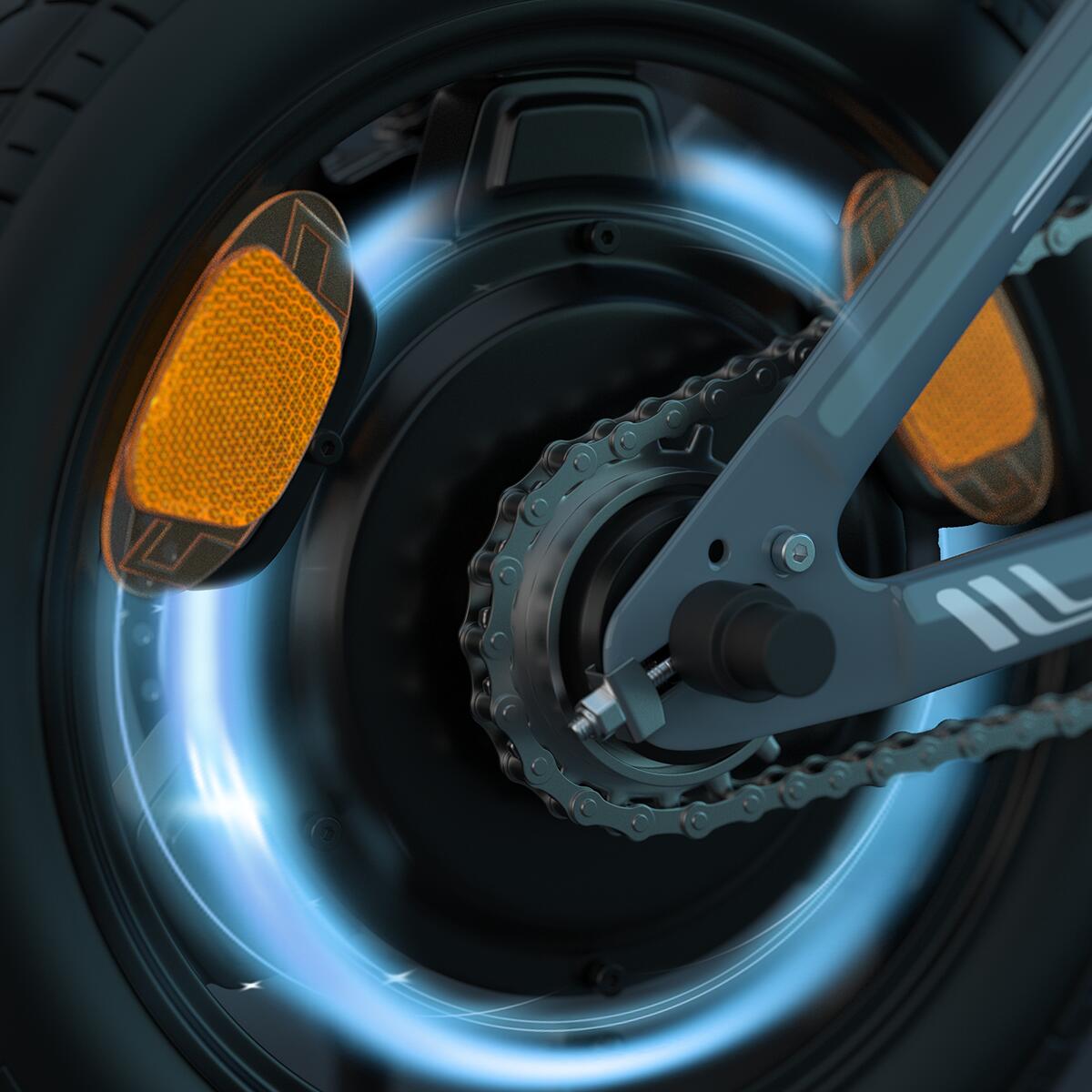 F100 Bicicletta elettrica pieghevole urbana 36V 9Ah 5/7