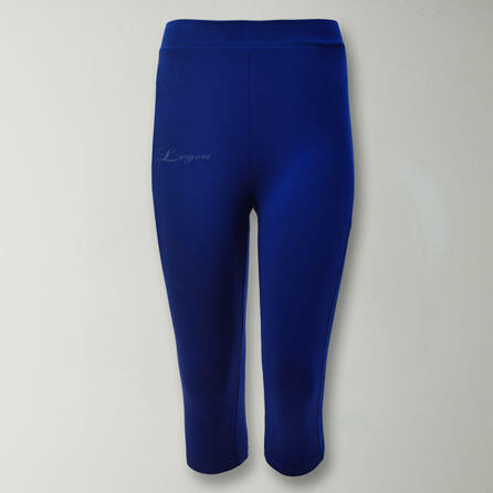 Damen Lauf Pinocchietto aus Elastischem Baumwollstoff Blau 2/2