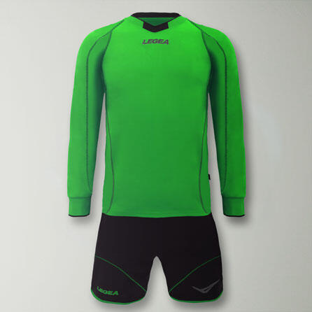 Kit portiere da calcio traspirante verde fluo-piombo 2/2