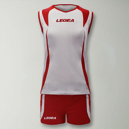 Kit Sicilia t-shirt e pantaloncini da calcio bianco-rosso 2/4