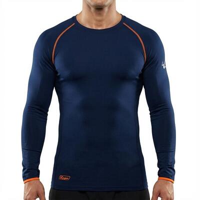 manicotti da running elasticizzati blu-arancio fluo