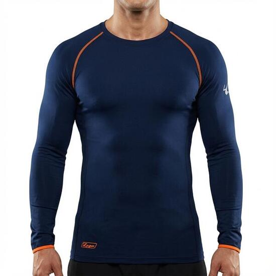 manicotti da running elasticizzati blu-arancio fluo