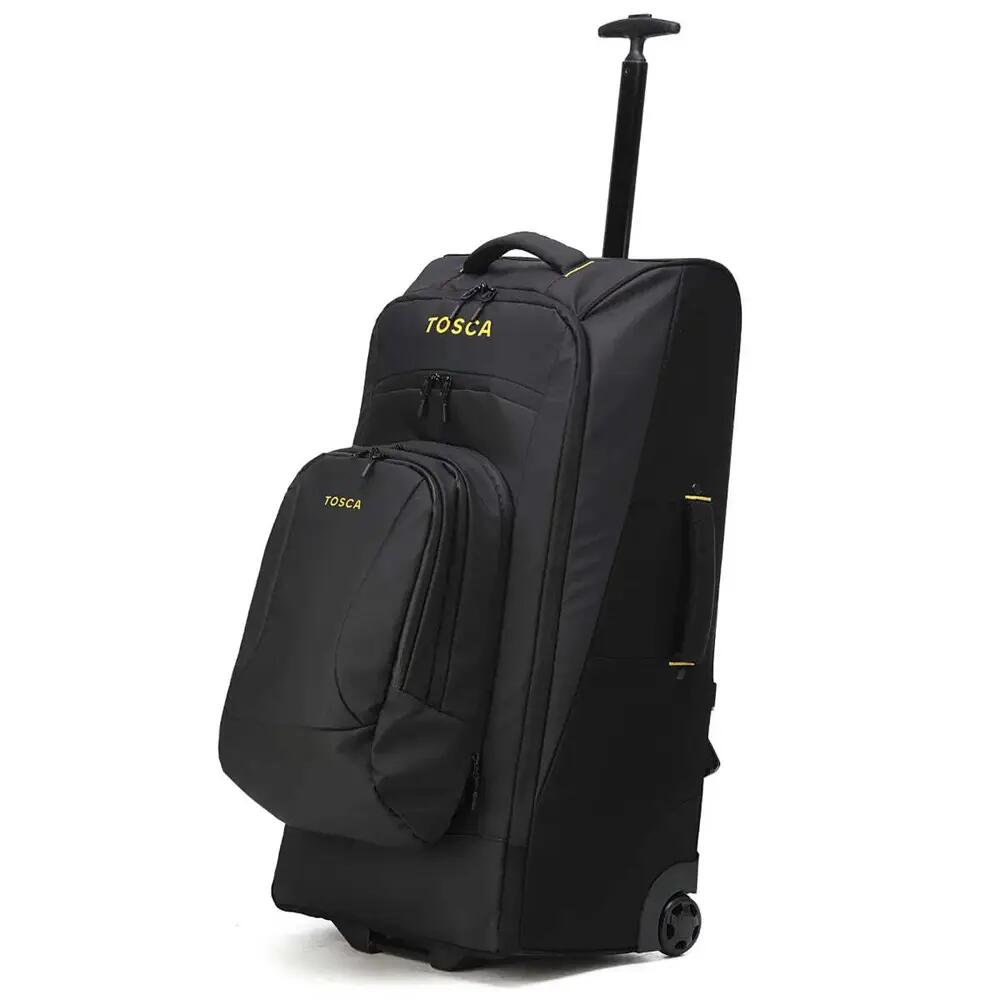 Tosca Delta 76 cm Wheeled Duffle with Removable Backpack - Black