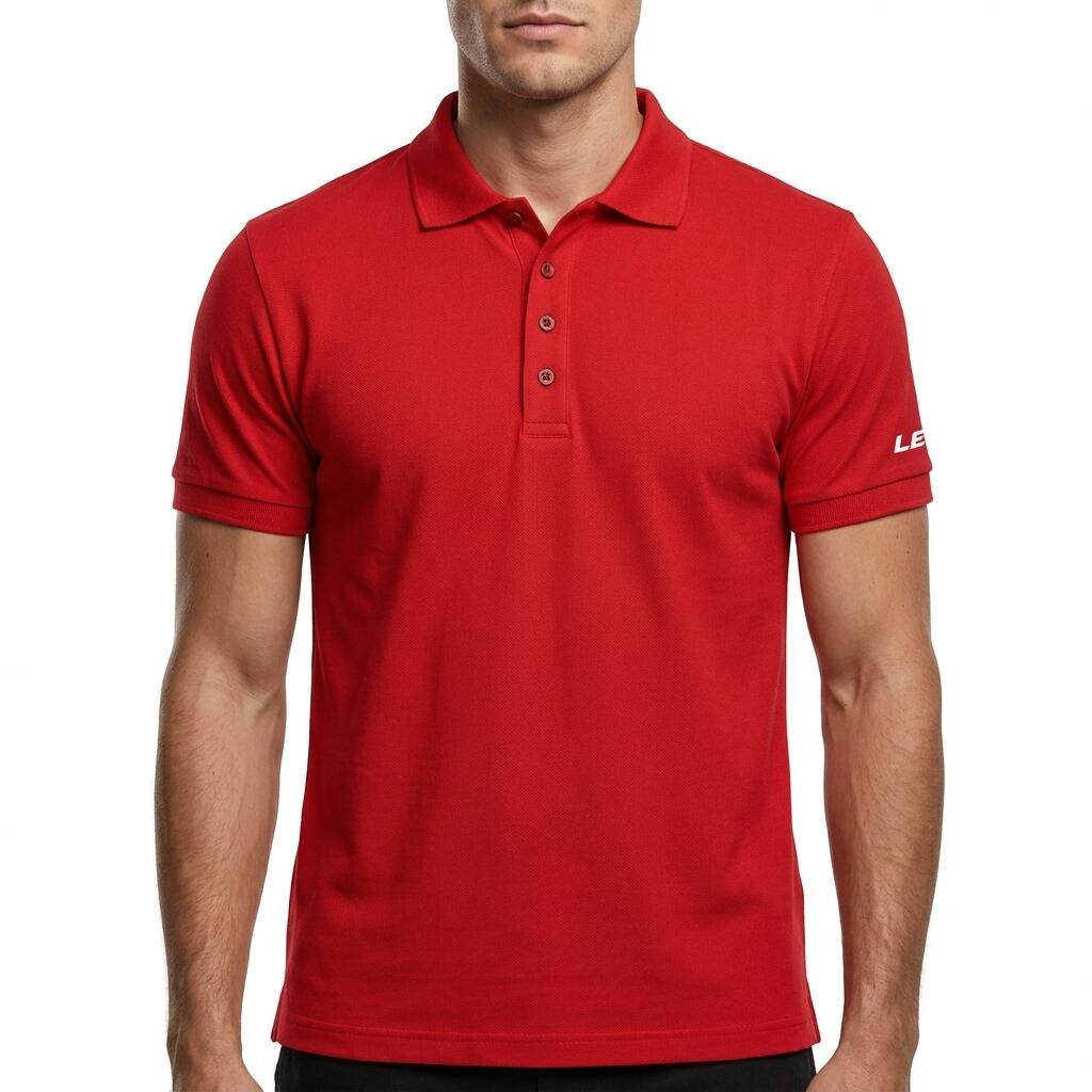Men's Sport Polo Cotton Stretch Red