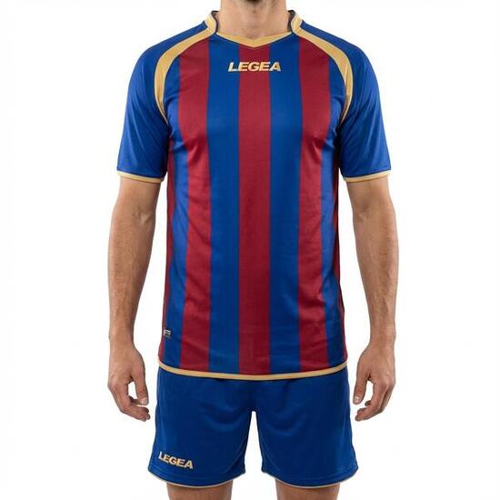 Kit calcio Dubai MC da allenamento e partita azzurro-nero