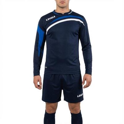 Kit calcio manica lunga Trondheim ML allenamento blu-verde