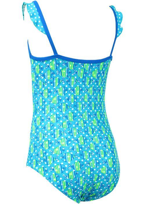 Costume Zoggs Fish Fun con volant per bambina, 9-12 mesi 5/5