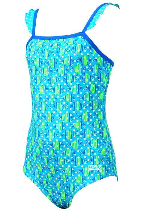 Costume Zoggs Fish Fun con volant per bambina, 9-12 mesi 2/5
