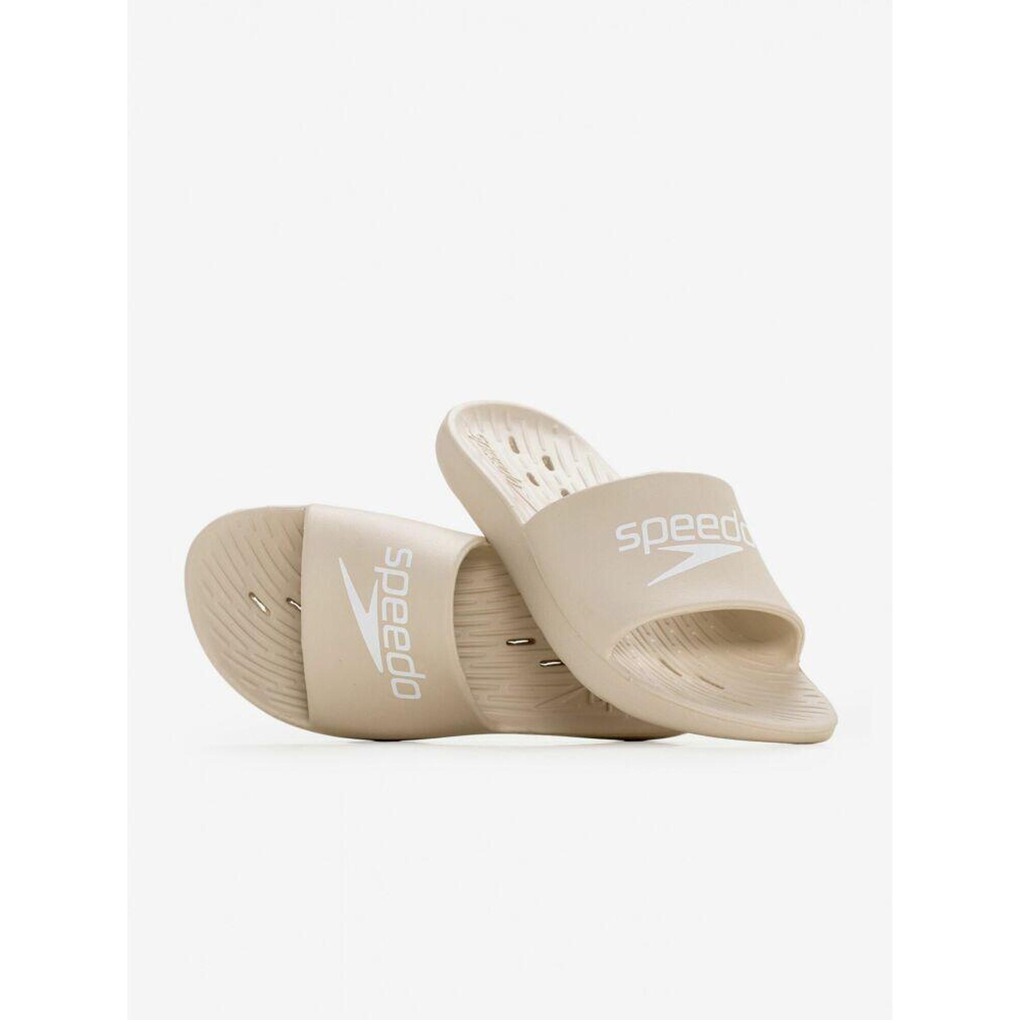 Șlapi bej Speedo Slide, uscare rapidă și confort pentru piscină și plajă
