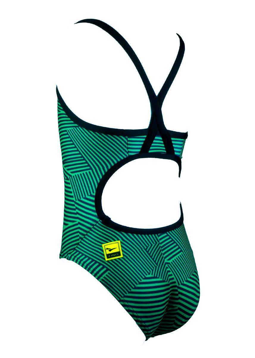 FINIS Maze Bladeback badpak meisjes - Groen - Maat 22 2/4