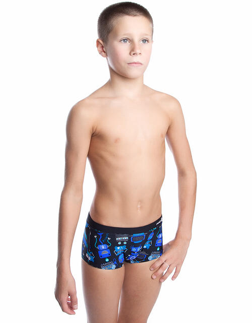 Maillot garçon Mad Wave Robots violet/noir 14-15 ans 4/5