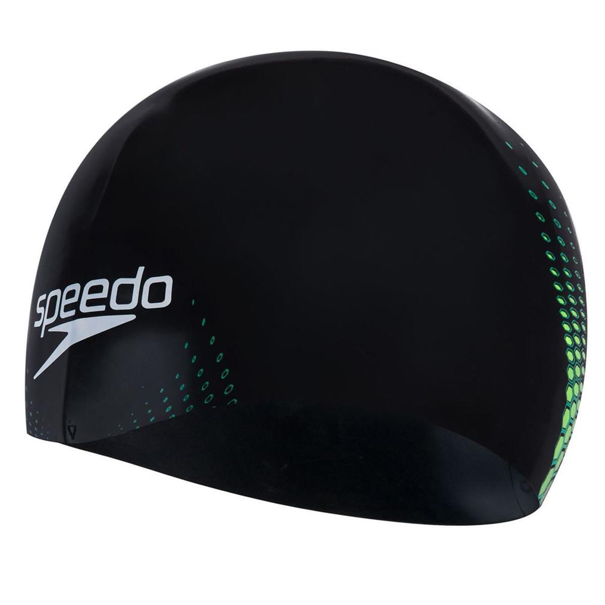 SPEEDO Plavecká čepice Fastskin silikonová, černá/jade/žlutá, vel. S