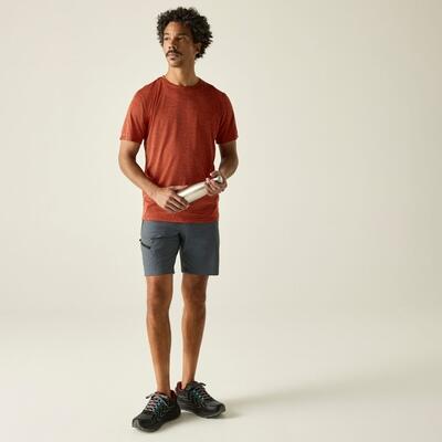 Herren Fingal Edition Kurzarm-T-Shirt in Melange-Optik 3/7